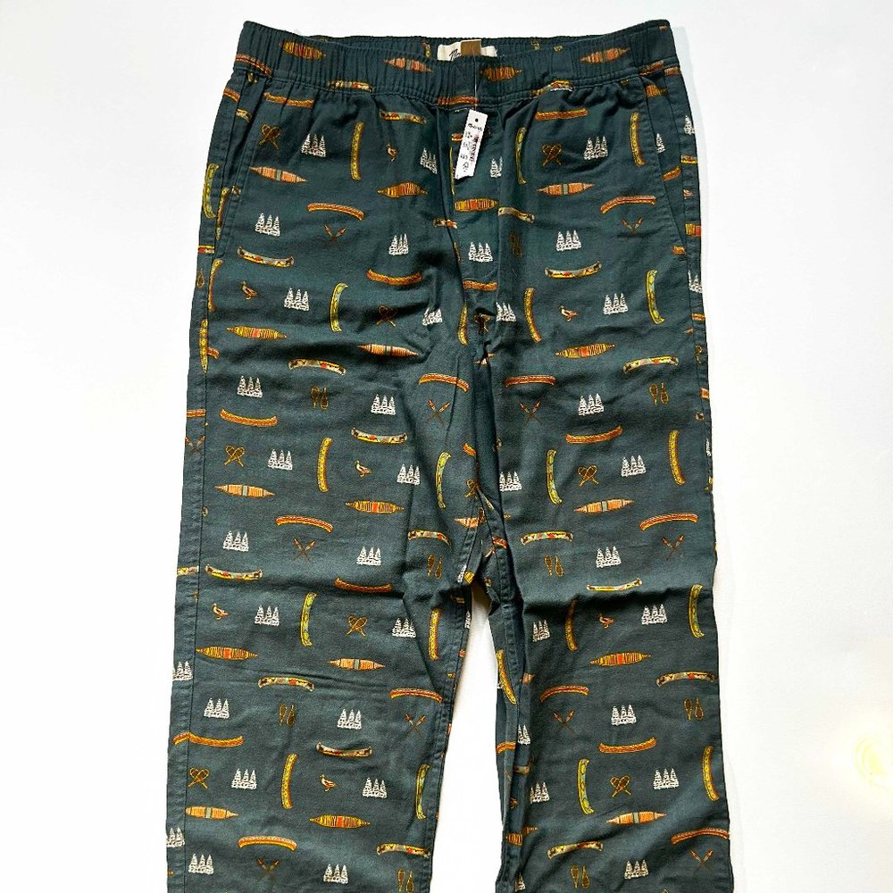Men's Madewell Flannel Pijama Pants in Canoes Print